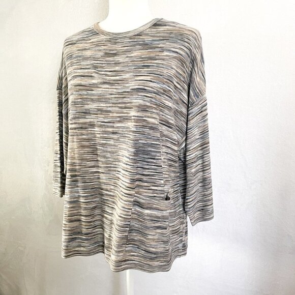 J. Jill pure jill striped oversize boxy knit top with front pocket size XS - Picture 2 of 12